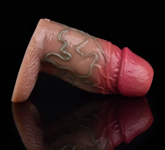 Bao Đôn Dên Dương Vật Silicone Gân Nổi Hở Đầu FAAK Có Quai Tròng Bìu